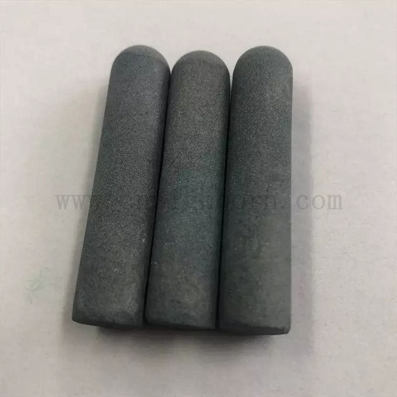 Tubo di assorbimento in carburo di silicio poroso grigio scuro personalizzato