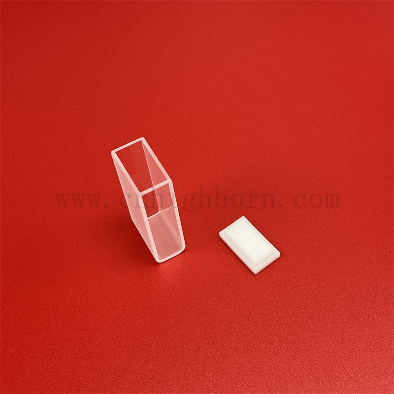 Strumento di laboratorio Spettrofotometro a cellule di vetro ottico standard Q105 Cuvetta in quarzo trasparente con fondo rotondo