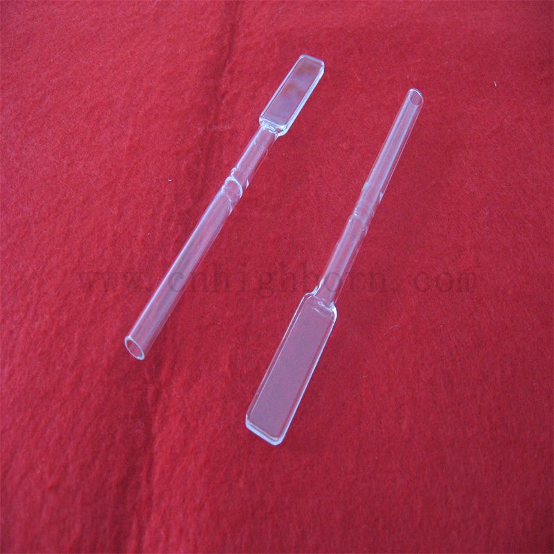 Cellula di flusso in vetro in vetro chiaro personalizzato UV Spettrofotometro visibile Micro Quarzo Cuvetta