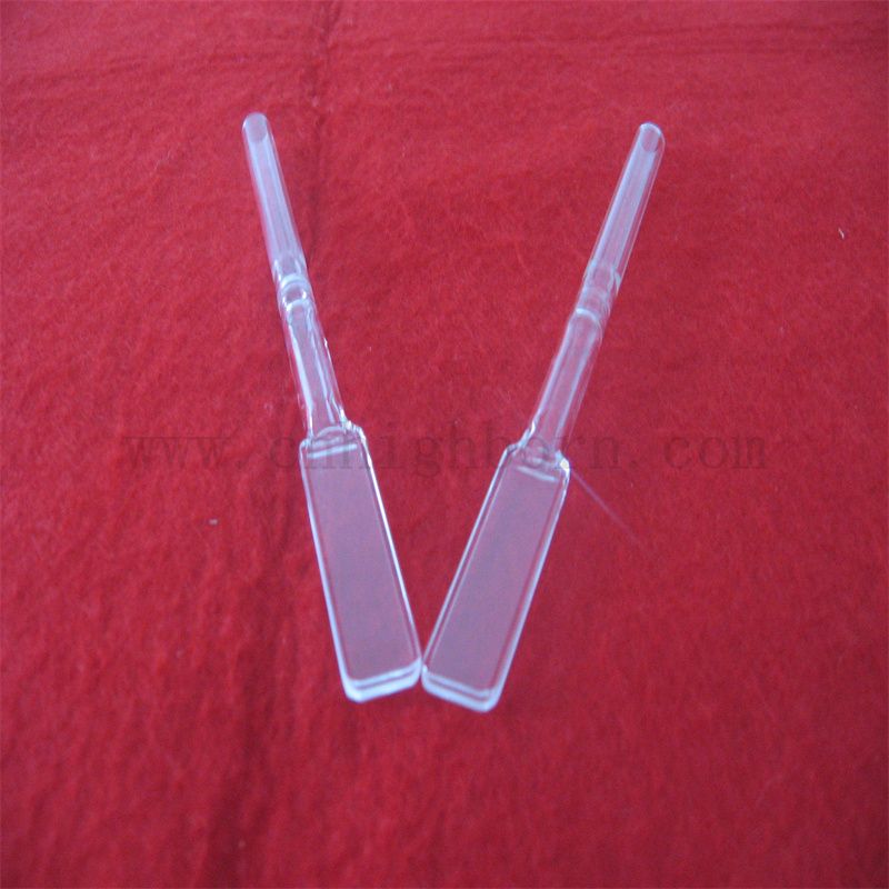 Cellula di flusso in vetro in vetro chiaro personalizzato UV Spettrofotometro visibile Micro Quarzo Cuvetta
