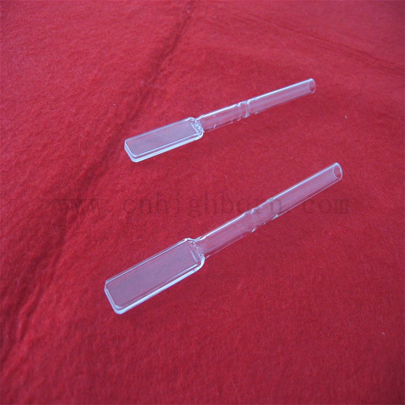 Cellula di flusso in vetro in vetro chiaro personalizzato UV Spettrofotometro visibile Micro Quarzo Cuvetta