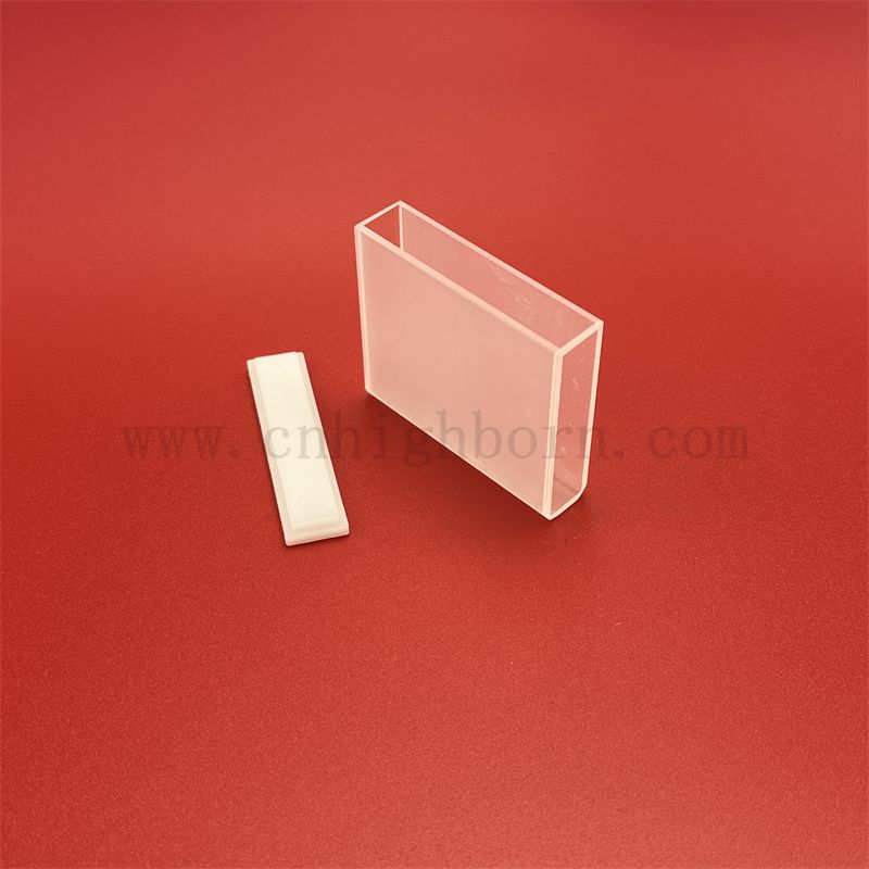 Pool di campione fluorescente di laboratorio Spettrofotometro a due canali Cuvetta 17,5 ml Q/G108 CELLO DI GLAN QUARTZO