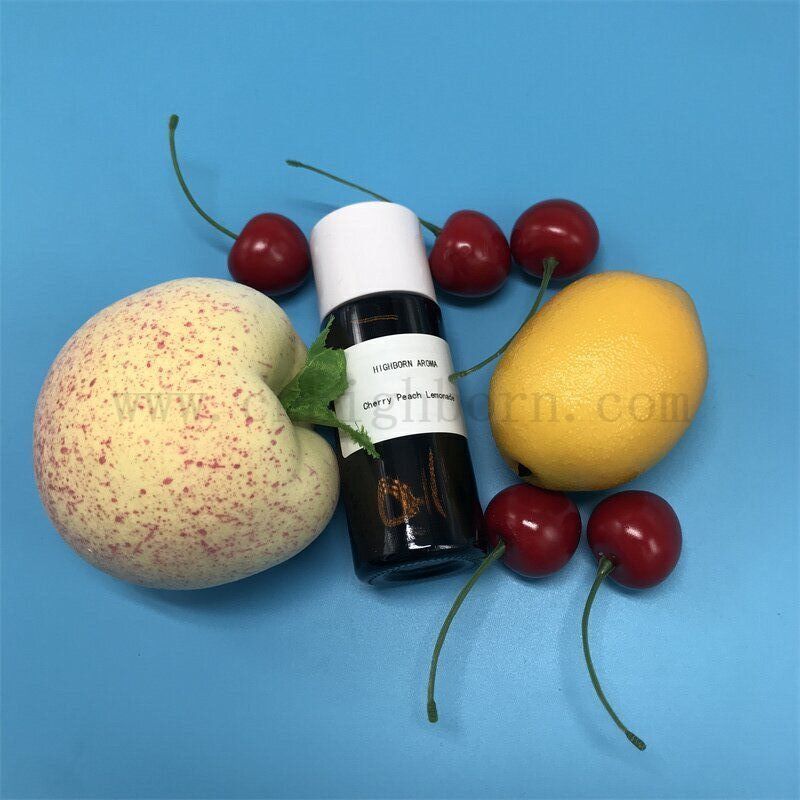 Limone ciliegia e pesca miscelati sapori aromatiti di essenza concentrata