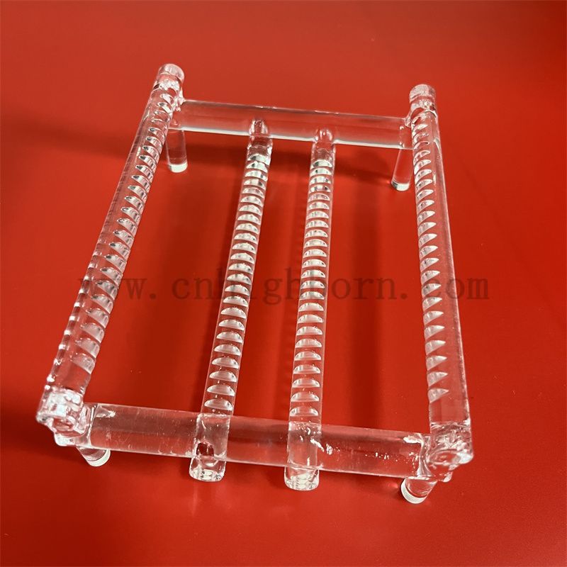fused silica glass boat barca al quarzo fusa