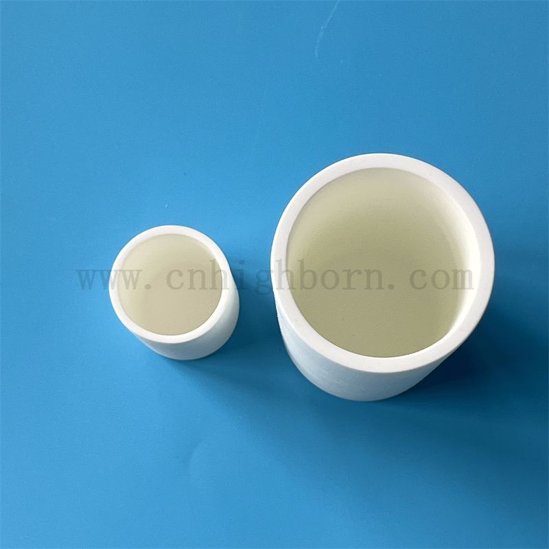 Ossido di magnesio refrattario crogiolo ceramico di metallo fuso personalizzato crogiolo