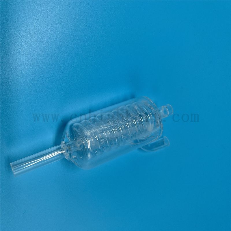 Personalizzazione resistenza ad alta temperatura tubo di vetro in quarzo trasparente tubo di condensazione in silice fuso
