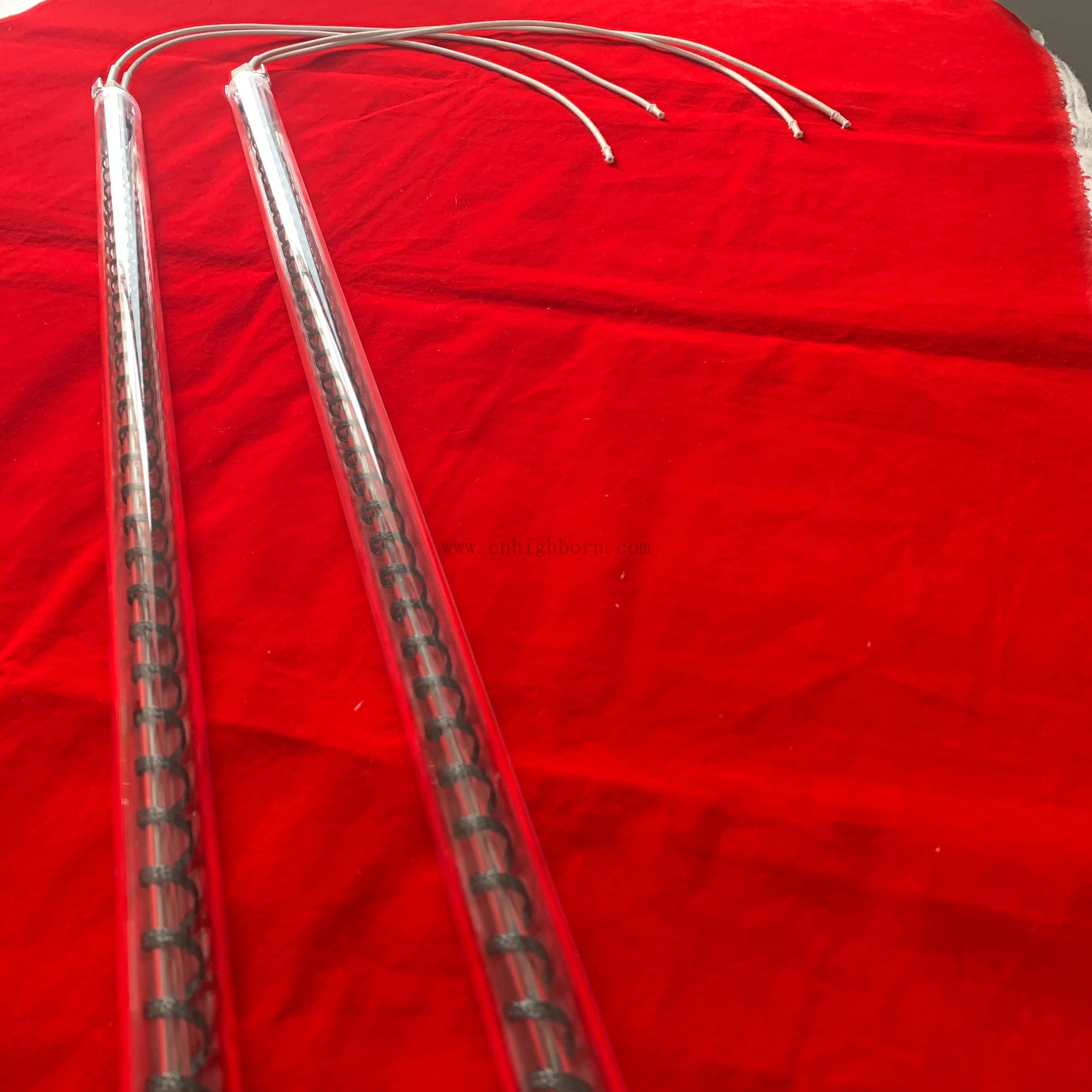 quartz tube with heater strip tubo riscaldante con striscia riscaldante