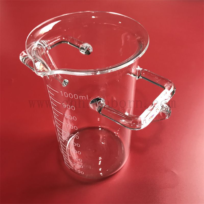 clear quartz beaker becher chiaro