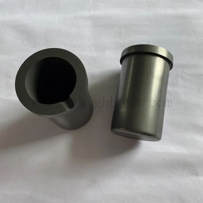 Carburo di silicio in silicio resistente ad alta temperatura SIC Crafita ceramica crogiolo con manica di quarzo per fornace a induzione