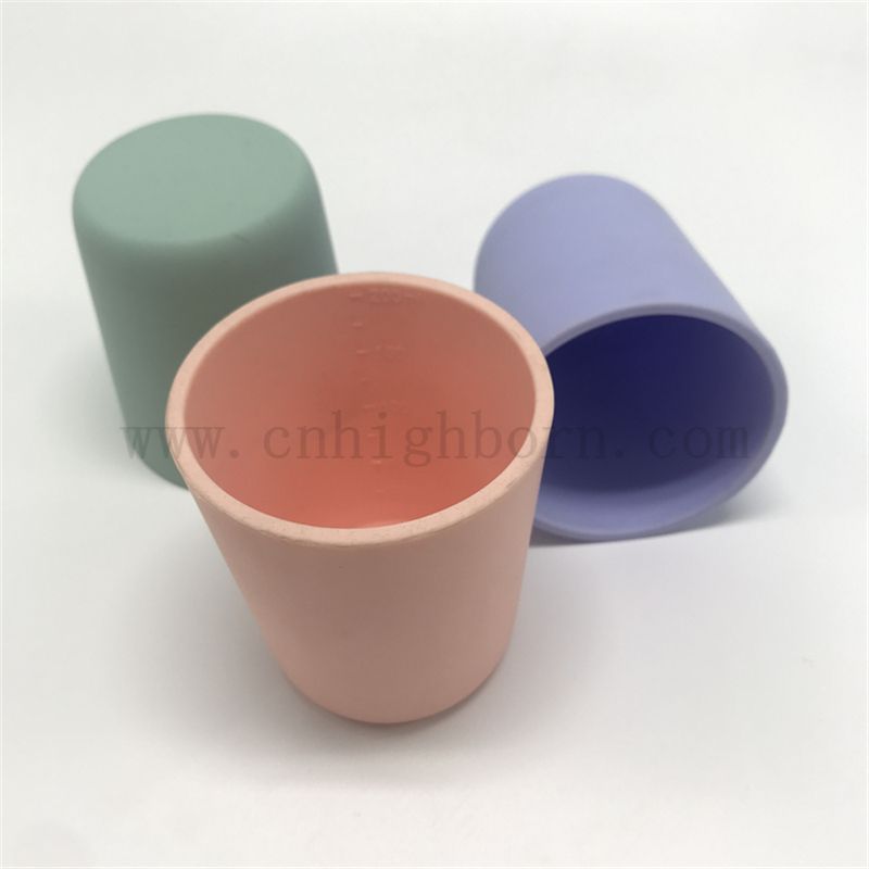 OEM ODM non fuoriuscita bevanda non fuoriuscita di allenamento silicone tazza di gomma pieghevole sippy per bambino 6-24 mesi