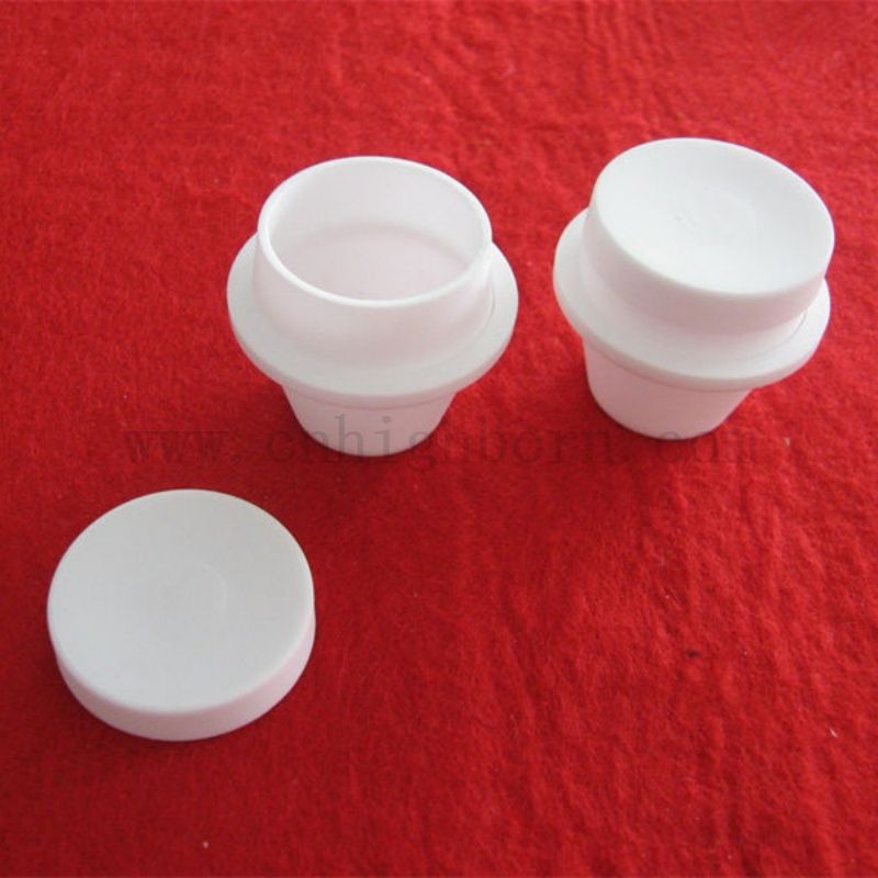 Resistenza alla temperatura ad alta temperatura Leco TGA Cramica ceramica Allumina con LID Lab Al2O3 Melting Pot
