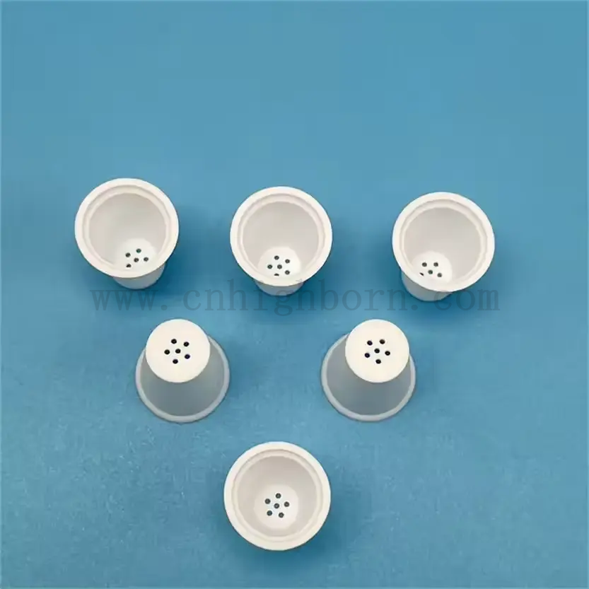 Resistenza ad alta temperatura Allumina Coppa di olio in ceramica per volatilizzazione a base di erbe al2O3 crogiolo ceramico