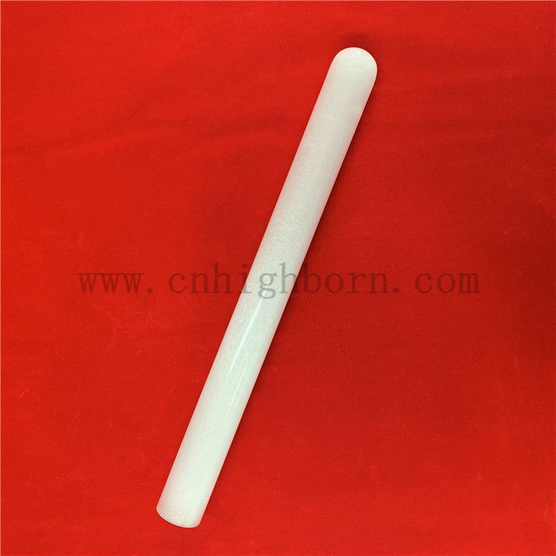 milky quartz tube tubo in quarzo lattiginoso