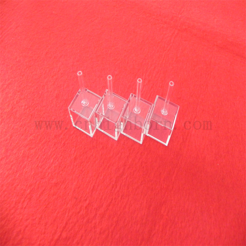 Cellule cubiche di laboratorio breve lunghezza con cuvette cubiche in vetro di riempimento per l'industria chimica