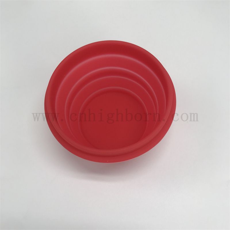 Ciotola da viaggio per cani in silicone pieghevole portatile personalizzato all'ingrosso