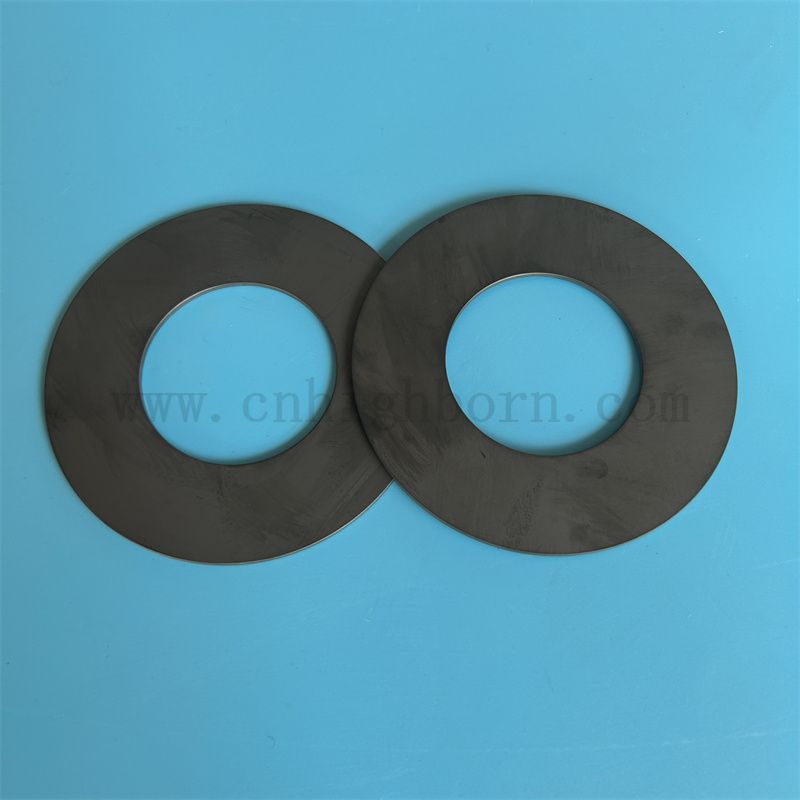 Anello in ceramica Sic con piastra in carburo di silicio nero isolante