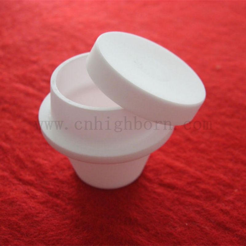 Resistenza alla temperatura ad alta temperatura Leco TGA Cramica ceramica Allumina con LID Lab Al2O3 Melting Pot