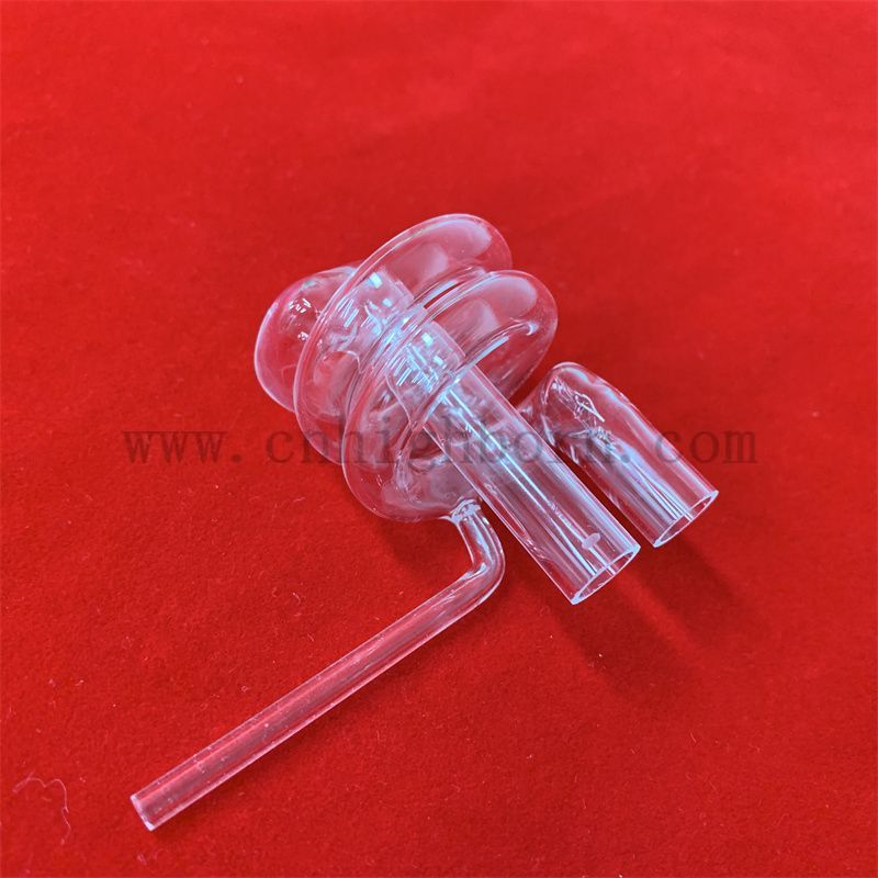 clear quartz tube tubo bobina di quarzo