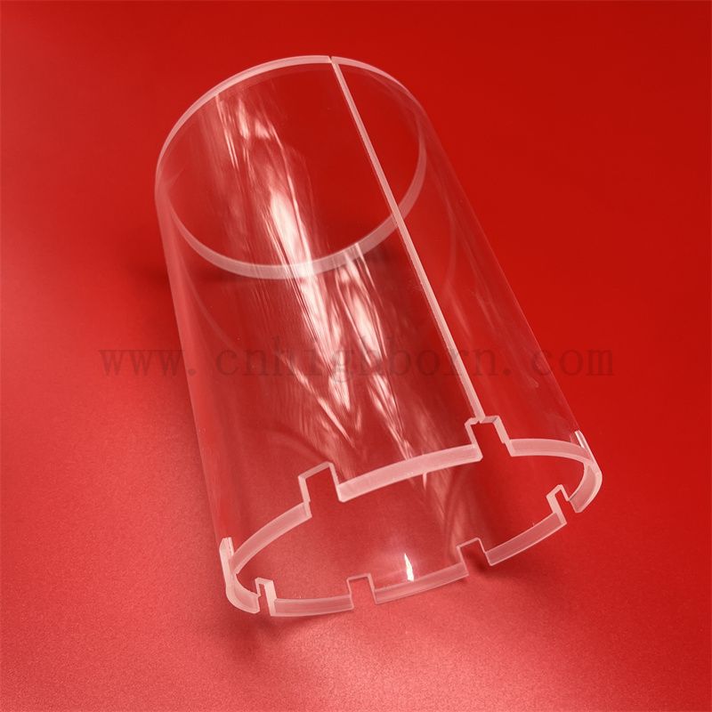 transparent quartz tube tubo di silice trasparente