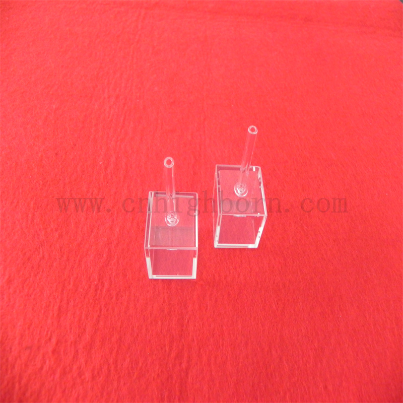 Cellule cubiche di laboratorio breve lunghezza con cuvette cubiche in vetro di riempimento per l'industria chimica