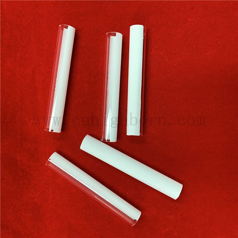 Resistenza al calore personalizzata Mezzo rivestito con tubo di vetro in silice in silice in ceramica