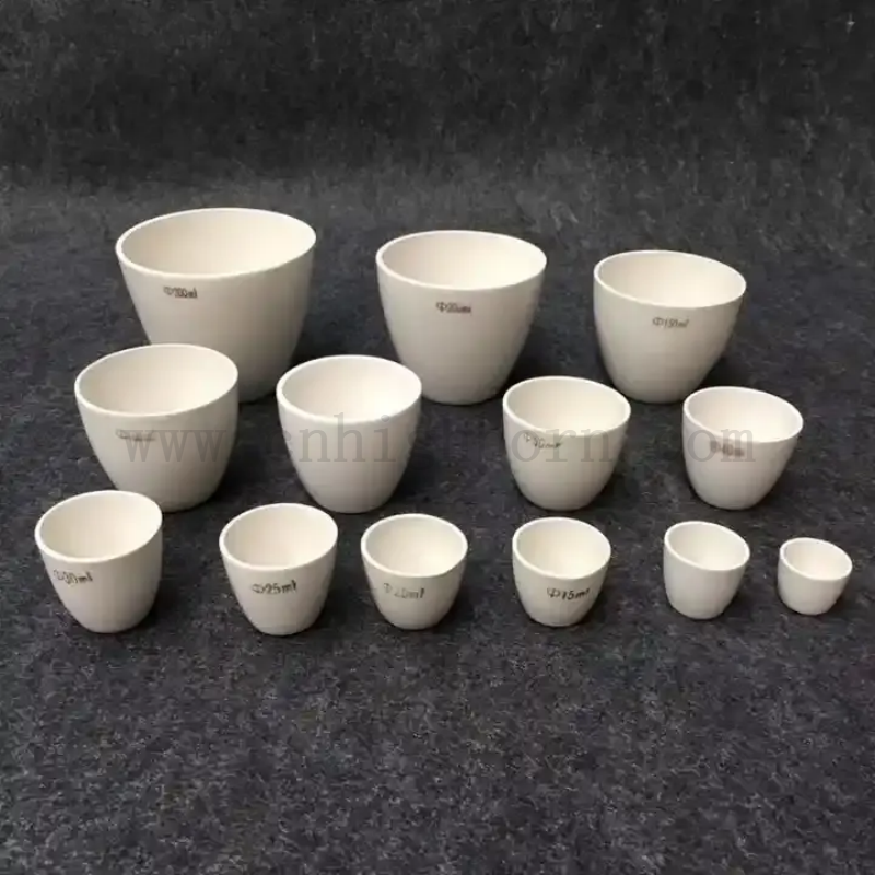 Laboratorio scolastico 99% AL2O3 CAGLIBILE CERAMICA CROGLE MELTING POT COMBUSTION COMBUSTION PART per analisi industriali