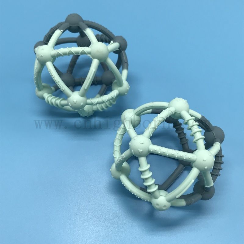 Giocattolo impermeabile in gomma silicone palline silastiche bambini che giocano a palline cani che inseguono palline
