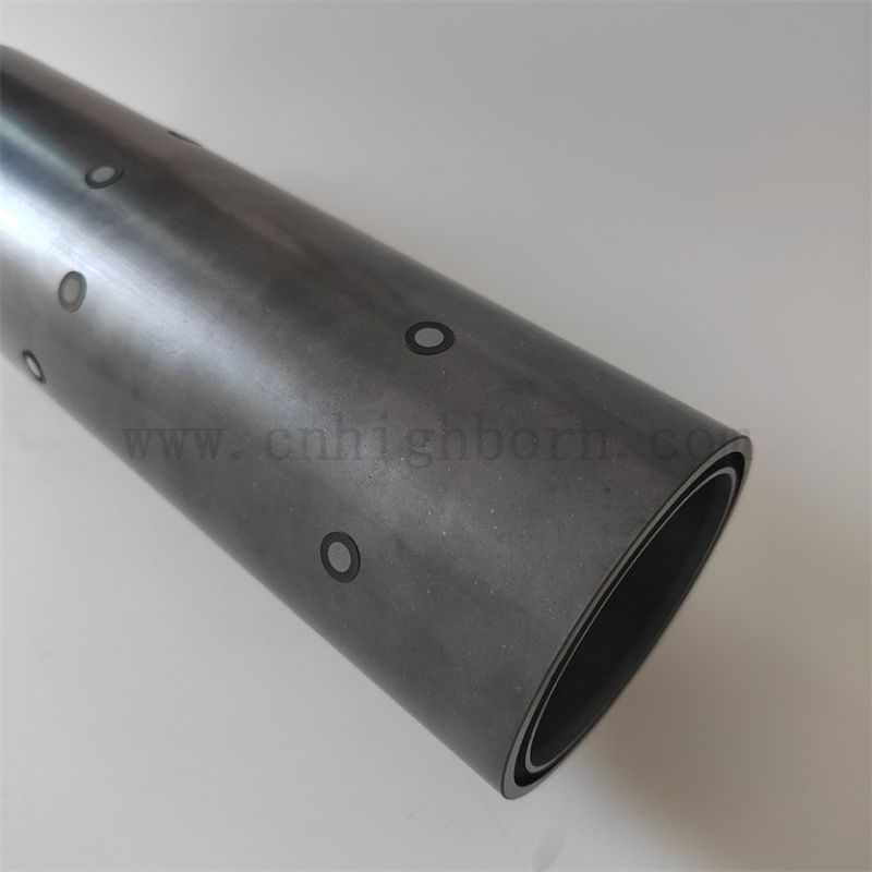 Accessori di polvere di tubo in ceramica Sic in carburo di silicio ad alta temperatura personalizzato per fornace industriale