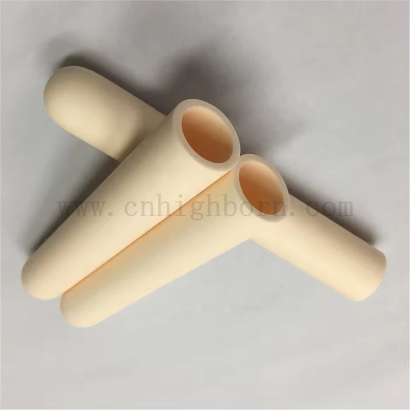 Tubo ceramico personalizzato in allumina Al2O3 resistente alle alte temperature Ceramica in ossido di alluminio Tubo chiuso a un'estremità