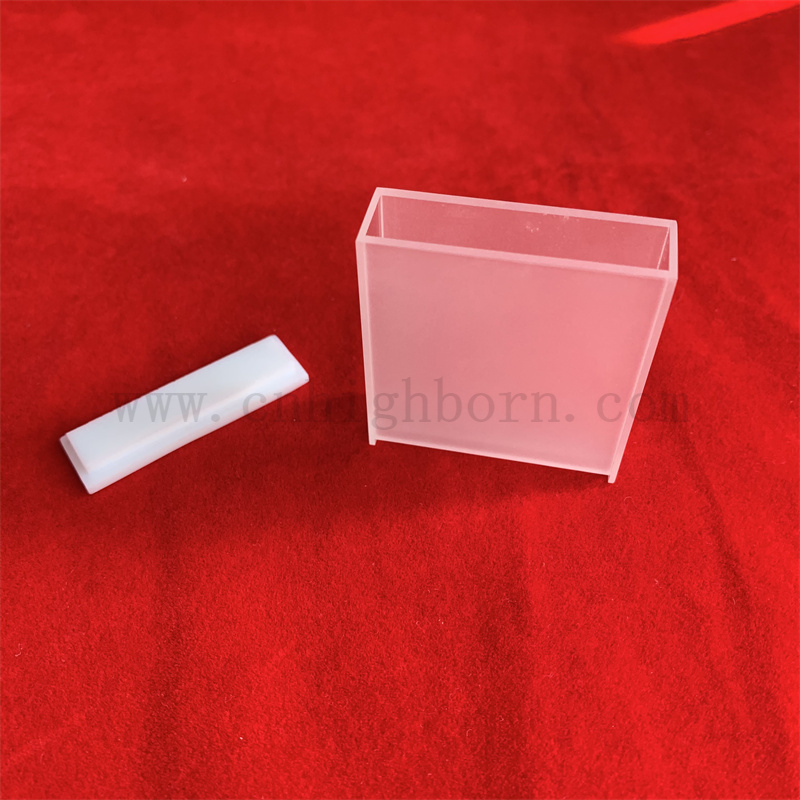 Cellula di vetro standard con cuvetta di vetro in quarzo spettrofotometro per coperchio per laboratorio