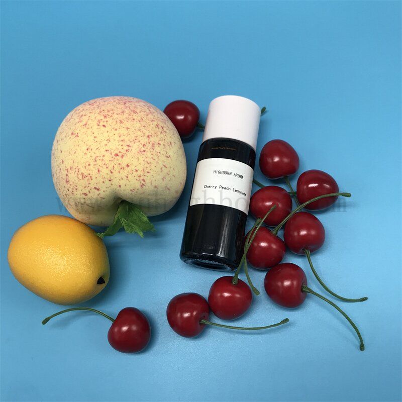 Limone ciliegia e pesca miscelati sapori aromatiti di essenza concentrata