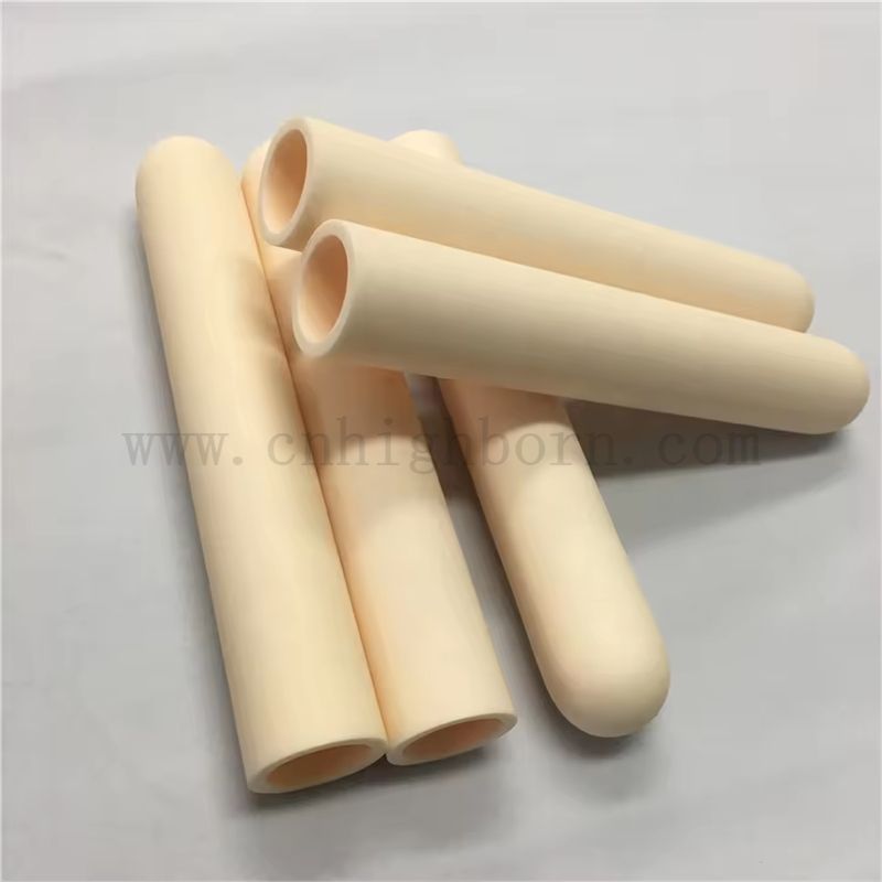 Tubo ceramico personalizzato in allumina Al2O3 resistente alle alte temperature Ceramica in ossido di alluminio Tubo chiuso a un'estremità