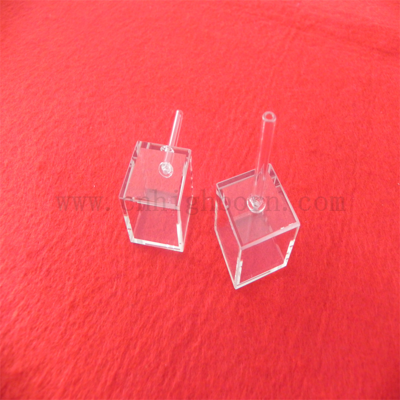Cellule cubiche di laboratorio breve lunghezza con cuvette cubiche in vetro di riempimento per l'industria chimica