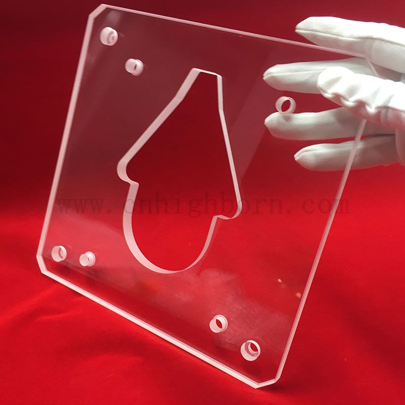 lastra di quarzo trasparente fessurata