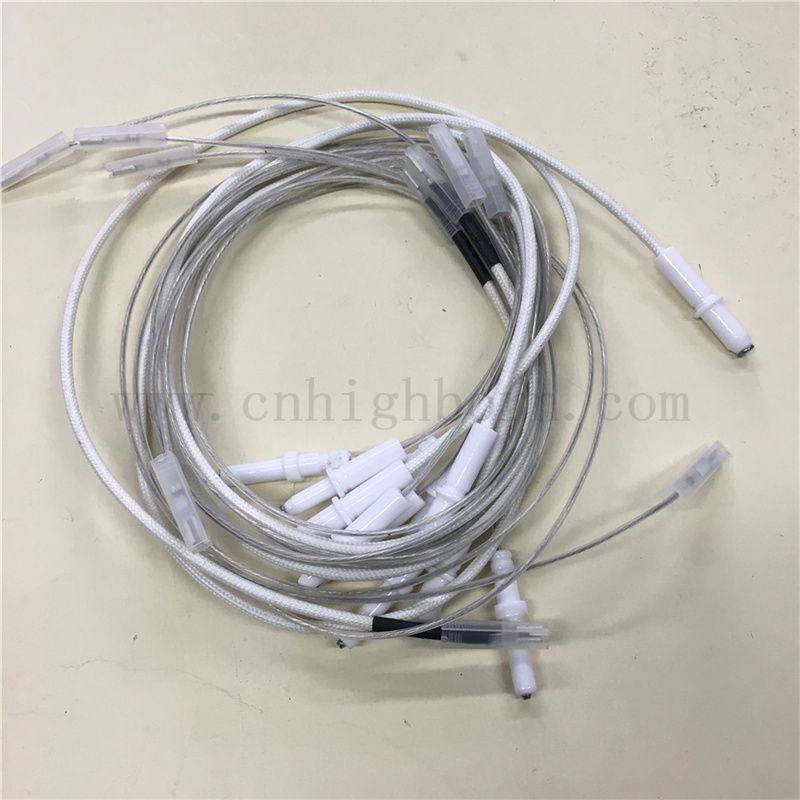 Accensione della candela di allumina di lunghezza del filo personalizzato Al2O3 Accensione della stufa a gas ceramica