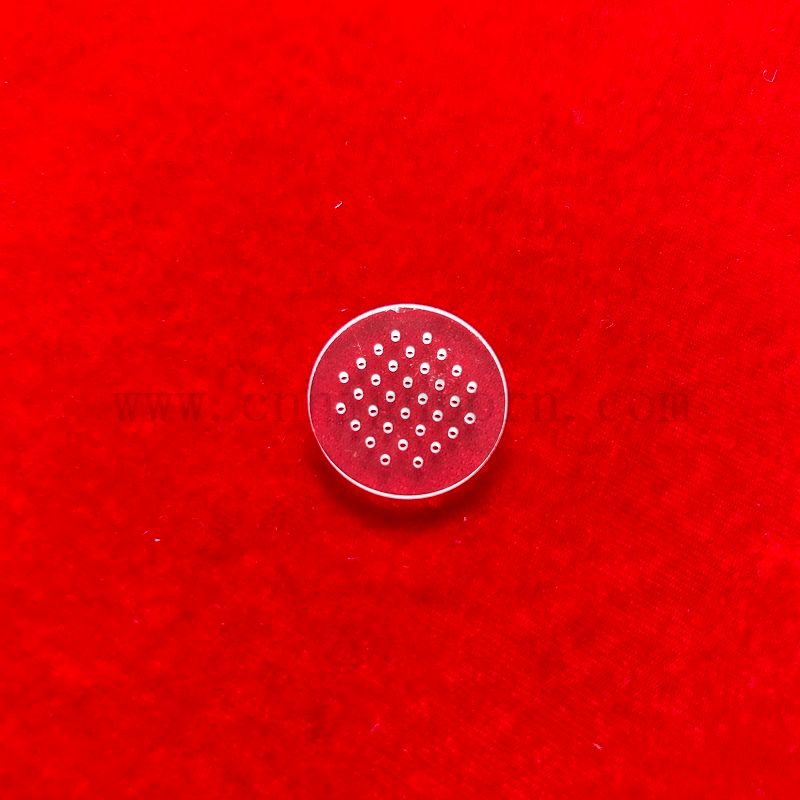 Disco per perforazione laser al quarzo Elaborazione profonda di silice trasparente piastra in quarzo