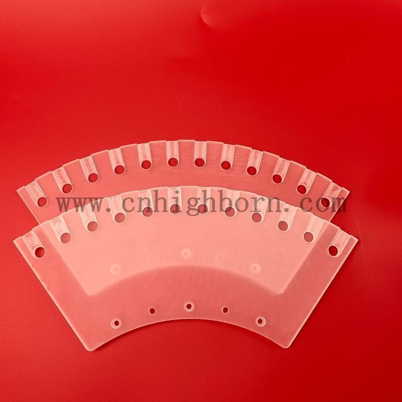 Piastra trasparente in silice fusa