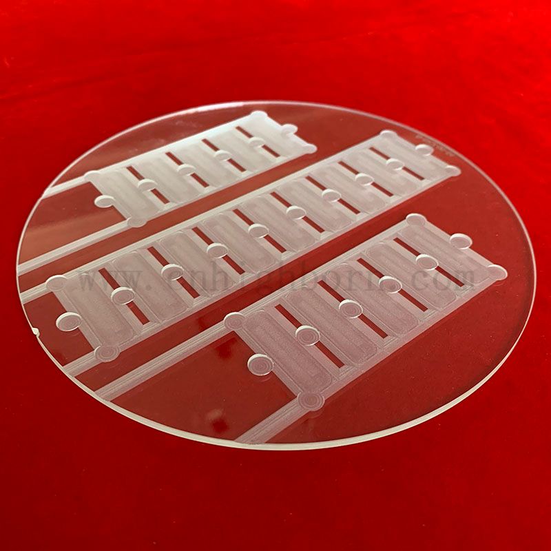 Scheda di silice fusa in vetro rotondo in quarzo