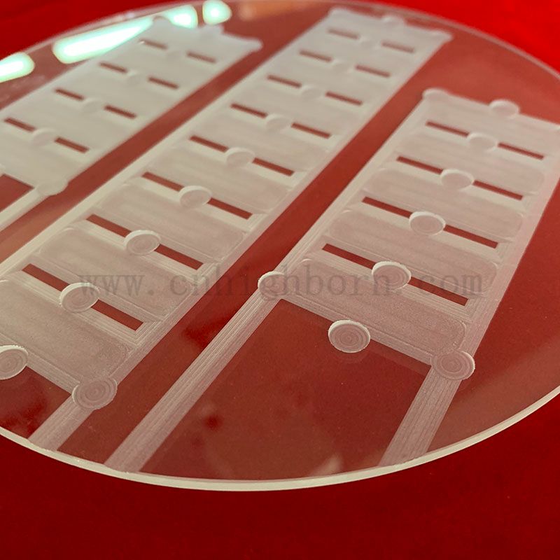 Scheda di silice fusa in vetro rotondo in quarzo