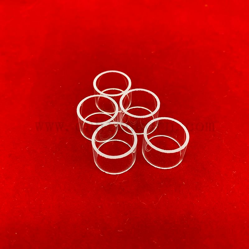 Anello di vetro al quarzo in silice di lucidatura trasparente per laboratorio di chimica