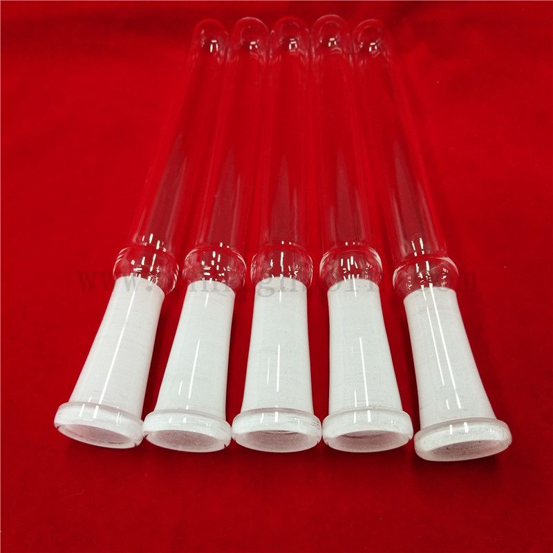 Resistenza di calore tubo di vetro in quarzo personalizzato con fondo rotondo e bocca standard