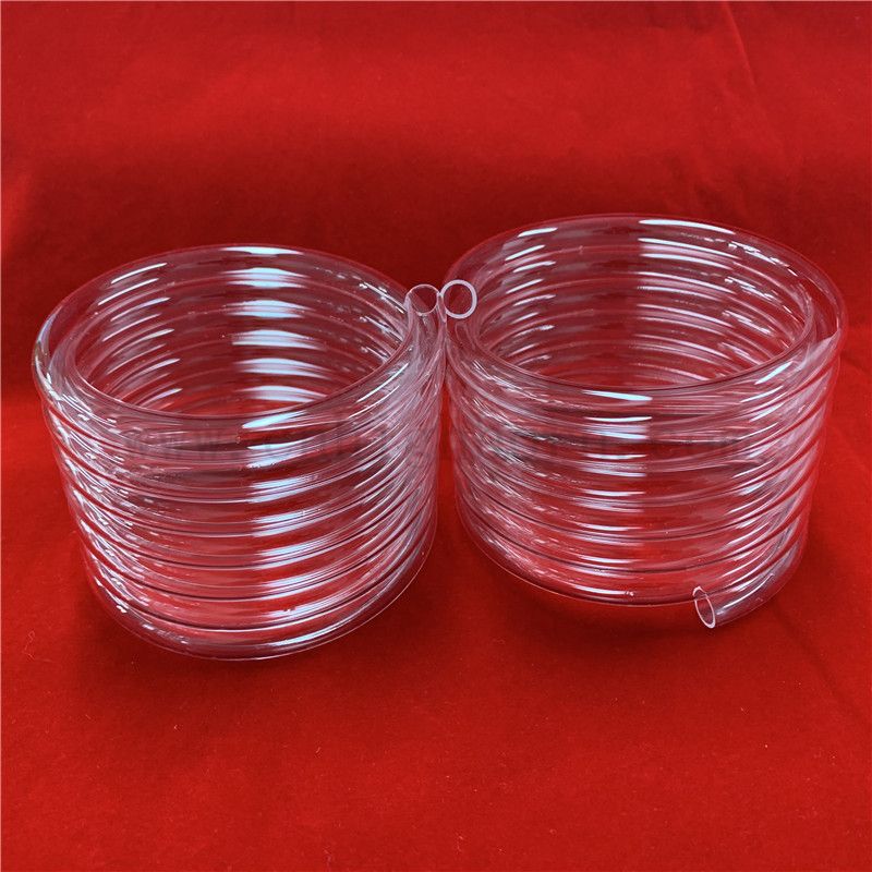 Resistenza al calore Spirale in vetro in quarzo in silice fuso trasparente