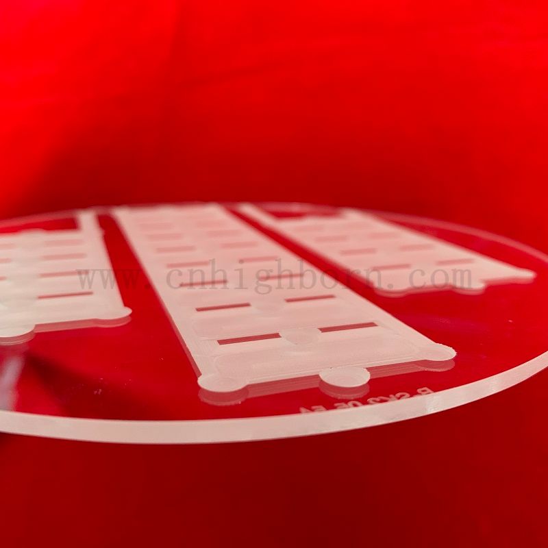 Scheda di silice fusa in vetro rotondo in quarzo