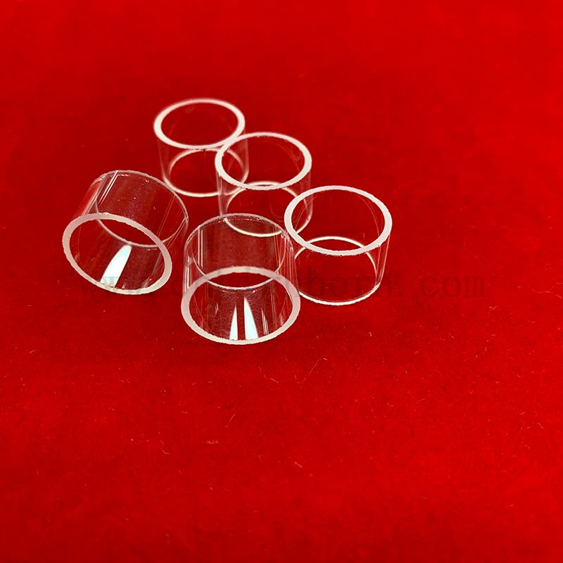 Anello di vetro al quarzo in silice di lucidatura trasparente per laboratorio di chimica