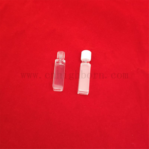 Cellula di vetro ottico trasparente standard 2sides a apertura quadrata trasparente in laboratorio in vetro cuvetta in vetro
