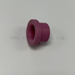 Occhiello in tessuto ceramico di allumina rosa 95% Al2O3 resistente all'usura di alta qualità
