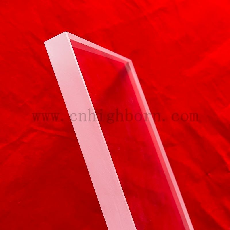 Slaba di vetro in quarzo trasparente trasparente per la curva UV