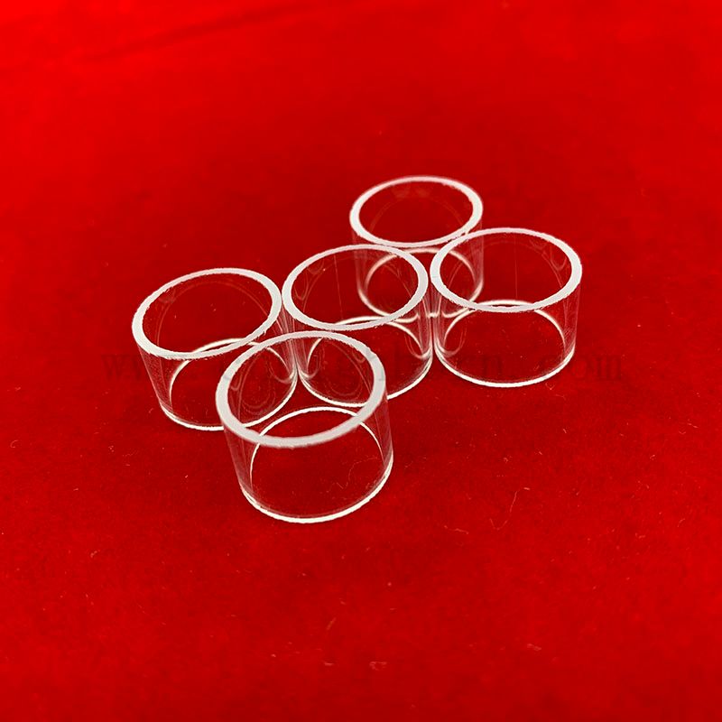 Anello di vetro al quarzo in silice di lucidatura trasparente per laboratorio di chimica