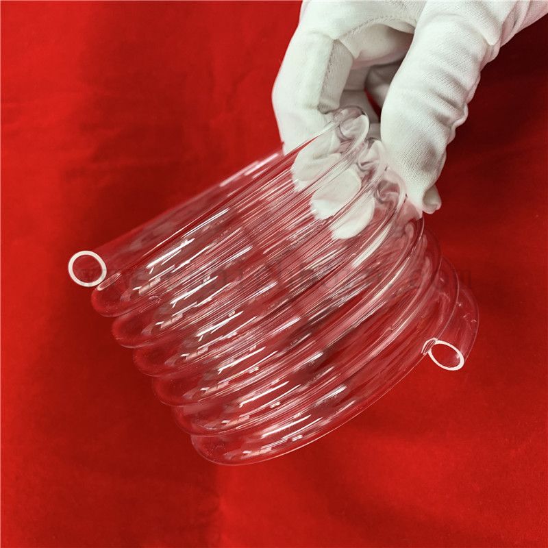 Resistenza al calore Spirale in vetro in quarzo in silice fuso trasparente