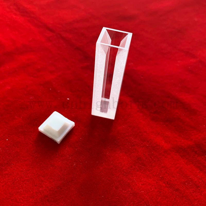 Spettrofotometri standard da 1,4 ml di cella semi-micro a fluorescenza al quarzo da 1,4 ml con pareti smerigliate e con coperchio